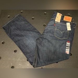 Levi's 514 Straight Leg Jeans Pants Men's 40x30 Stretch Slim Fit Dark Wash Denim